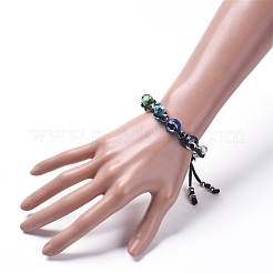 Handmade Glass European Beads Braided Bead Bracelets&nbsp;BJEW-JB05042-04