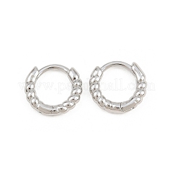 Brass Huggie Hoop Earrings&nbsp;KK-CBA8324-18E-P
