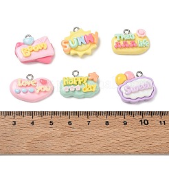 Opaque Resin Pendants&nbsp;RE-CBA392A-04P