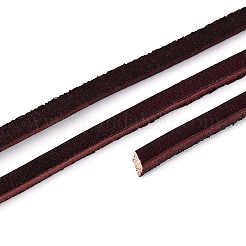 牛革レザーコード  革のアクセサリーコード  ジュエリーDIY製コード  フラット  ココナッツブラウン  3x2mm  約5.47ヤード（5m）/バンドル&nbsp;WL-WH0008-05E