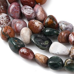 Natural Ocean Jasper Beads Strands&nbsp;G-E483-39B