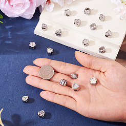 18Pcs 9 Styles 304 Stainless Steel European Bead Rhinestone Settings&nbsp;STAS-TA0003-15