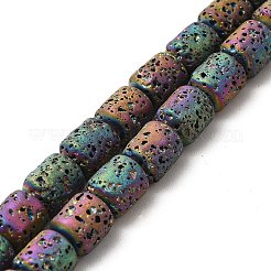 Electroplated Natural Lava Rock Beads Strands&nbsp;G-G984-16