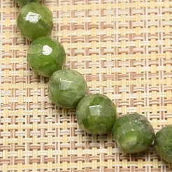 天然石グリーンクォーツラウンドビーズ連売り  多面カット  10mm  穴：1.2mm  約40個/連  15.74インチ&nbsp;G-L143-10mm-01