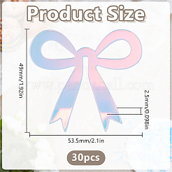 アクリルドリンクグラスチャーム30個  ゴブレットマーカー  蝶結び  カラフル  49x53.5x2.5mm&nbsp;AJEW-HY0002-45