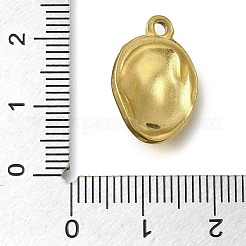 イオンプレーティング（IP）304ステンレスペンダント  オーバルチャーム  18KGP本金メッキ  19x13x3.5mm  穴：1.6mm&nbsp;STAS-I310-13G