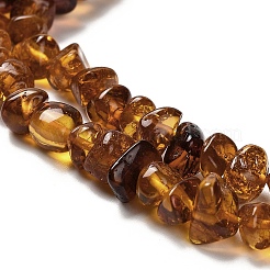 天然琥珀ビーズ連売り  ナゲット  タンブルストーン  6~9x6~7x4.5~7mm  穴：0.6mm  約82~83個/連  14.76インチ（37.5cm）&nbsp;G-L095-L01-02