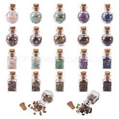 Glass Wishing Bottle Decorations&nbsp;AJEW-TA0017-19