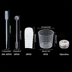 Diy用品キット  シリコンモールドと計量カップ付き  アルミ箔  ラテックス指サック  プラスチック攪拌棒＆ピペット  ミックスカラー  109x28.5mm  インナー：92.5mm&nbsp;DIY-OC0002-03