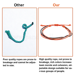 Waxed Cord Multi-strand Braided Bracelets for Women Men&nbsp;BJEW-WH0031-027