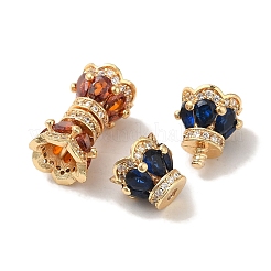 Rack Plating Brass Cubic Zirconia Glass Pendants&nbsp;KK-S368-03G