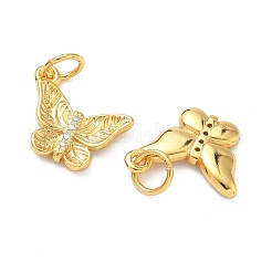 Brass Micro Pave Cubic Zirconia Charms&nbsp;KK-H532-15G