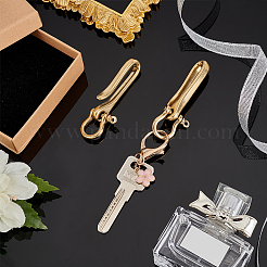 U-Shaped Brass Key Hook Shanckle Clasps&nbsp;KK-PH0004-97A