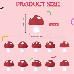 10Pcs Mushroom Silicone Focal Beads&nbsp;JX901B-01