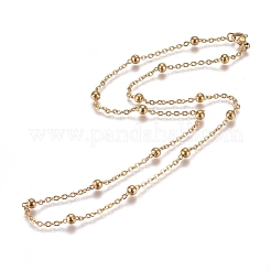 304 Stainless Steel Cable Chain Necklaces&nbsp;NJEW-L159-08A-G