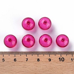 透明なアクリルビーズ  二層ビーズ  ラウンド  赤ミディアム紫  11.5x11mm  穴：2mm  約520個/500g&nbsp;TACR-S152-16A-706