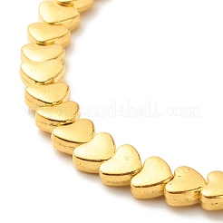 Alloy Heart Beaded Stretch Bracelet for Women&nbsp;BJEW-JB07722-01