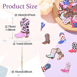 24Pcs 12 Styles Printed Alloy Pendants&nbsp;FIND-YW0011-34