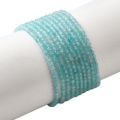 天然石アマゾナイトビーズ連売り  多面カット  ラウンド  2mm  穴：0.5mm  約220個/連  15.43''（39.2センチメートル）&nbsp;G-V001-A01-2mm