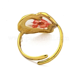 Brass Adjustable Rings for Women&nbsp;RJEW-G265-10G-C03