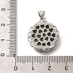 真鍮と天然貝の彫刻ペンダント  ラックめっき  妖精とフラットラウンド  プラチナ  22x19.5x3.5mm  穴：3x4mm&nbsp;KK-Z091-07P-01