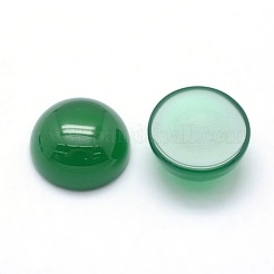 Natural Dyed & Heated Green Onyx Agate Cabochons&nbsp;G-P393-R42-12mm