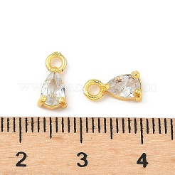 Brass Micro Pave Cubic Zirconia Pendants&nbsp;KK-D386-11G