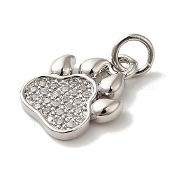 Rack Plating Brass Micro Pave Cubic  Zirconia Pendants&nbsp;KK-U027-16P