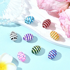 8Pcs 8 Colors Glass Imitation Jade Beads&nbsp;GLAA-YW0005-72