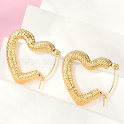 304 Stainless Steel Hoop Earrings for Women&nbsp;EJEW-U046-06A-G