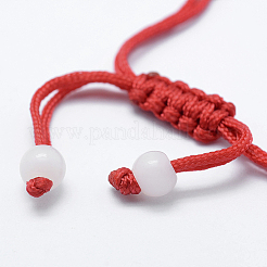 Natural Myanmar Jade/Burmese Jade Braided Bead Bracelets&nbsp;X-BJEW-F307-02