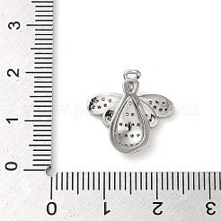 Brass Micro Pave Clear Cubic Zirconia Pendants&nbsp;KK-U005-04A-P
