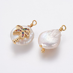 Natural Cultured Freshwater Pearl Pendants&nbsp;PEAR-F014-01G