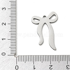 ステンレスペンダント201個  ちょう結びのチャーム  レーザー切断  ステンレス鋼色  25.5x16.5x1.5mm  穴：1.5mm&nbsp;SA-CBA9671-22P