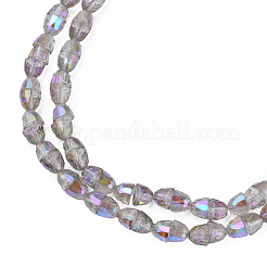 Electroplate Transparent Glass Beads Strands&nbsp;EGLA-N002-35