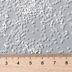 MIYUKIラウンドロカイユビーズ  日本製シードビーズ  15/0  （rr402f）マットホワイト  1.5mm  穴：0.7mm  約27777個/50g&nbsp;SEED-X0056-RR0402F