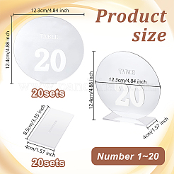 Acrylic Mirror Table Number Sign&nbsp;AJEW-WH0258-861A