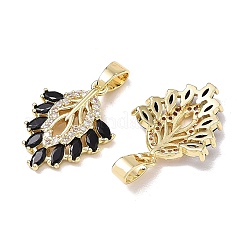 Brass Micro Pave Cubic Zirconia Pendants&nbsp;CU-CBA3371-06G-B