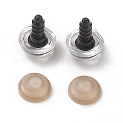 クラフト用品プラスチックぬいぐるみや人形の目パーツ  安全の目  透明  14mm&nbsp;DIY-Q015-05-14mm
