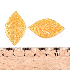 透明なアクリルパーツ  葉  オレンジ  34.5x20.5x3mm  穴：1.4mm&nbsp;OACR-N137-28B