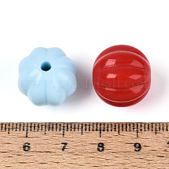 不透明なアクリルビーズ  カボチャ  ミックスカラー  16~16.5mm  穴：2.5mm  約192個/500g&nbsp;SACR-T018-24M
