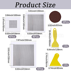 DIY修理ツールキット  プラスチックスクレーパーを含む  アルミニウム乾式壁修理パッチ  サンディングシート  ミックスカラー&nbsp;TOOL-GF0003-64