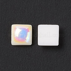 Absプラスチックネイルアートデコレーションアクセサリー  正方形  乳白色  4x4x2mm  約5000個/袋&nbsp;MRMJ-S017-003B