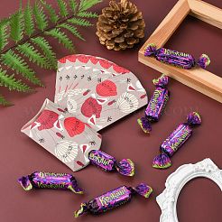 紙枕ギフトボックス  包装箱  パーティーの好意甘いキャンディーボックス  花柄  カラフル  9.9x5.5x0.1cm  完成品：8x5.5x2cm&nbsp;CON-J002-S-10B