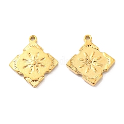 PVD Vacuum Plating 304 Stainless Steel Pendant Rhinestone Settings&nbsp;STAS-F287-52G