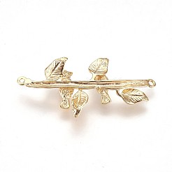 真鍮製リンクコネクター  ニッケルフリー  鳥  18KGP本金メッキ  17x35.5x4.5mm  穴：1mm&nbsp;LS-KK-P153-05G-NF