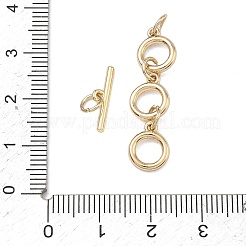 Brass Toggle Clasps&nbsp;KK-G557-02G-02
