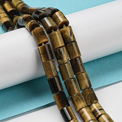 天然石タイガーアイビーズ連売り  コラム  7.5~8x6mm  穴：1.2mm  約48~50個/連  15.16''~15.31''（38.5~38.9センチメートル）&nbsp;G-Q1008-A01