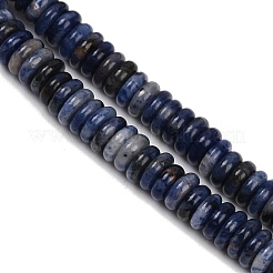 天然石ソーダライトビーズ連売り  ロンデル  6~6.5x2~3mm  穴：0.8mm  約152~162個/連  14.57~15.20''（37~38.6センチメートル）&nbsp;G-Q159-B26-01