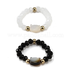 Adjustable Resin & Alloy Finger Rings for Women&nbsp;LS-AL-CBA1A3E-03